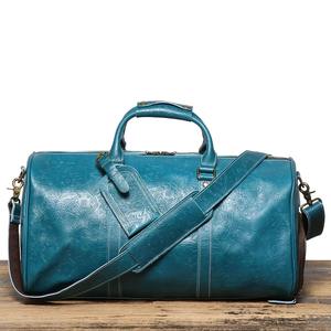 Bolsa de Viaje Grande de Cuero Genuino Hecha a Mano, Ecológica, Estilo Vintage, con Cierre de Cremallera, 30 Pulgadas, Reutilizable, Portátil y Resistente al Agua - Product Image 4