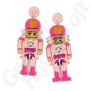 Boucles d'oreilles brodées de forme unique multicolores de bijoux Boho fabriqués à la main pour la fête - Product Image 1