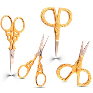 Ciseaux de précision pour broderie, couture, nail art, découpe de tissu, en acier inoxydable, professionnels, vente en gros directe d'usine OEM - Product Image 1