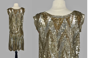 เดรสลำลองใส่ได้ทุกวันยาวปานกลางแขนกุดวินเทจสีทึบปักเลื่อมลูกปัดเป็นมิตรกับสิ่งแวดล้อม - Product Image 2