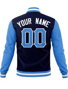 Men's New Fashion Classic <b>Baseball</b> <b>Bomber</b> <b>Jacket</b> Winter Top Outerwear with Canvas Stand Collar Front Logo - Product Image 2