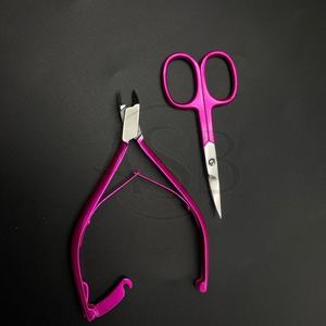 Professional Nail <b>Tools</b> Private Logo Stainless Steel Metallic Hot Pink Manicure <b>Pedicure</b> Set Including Nail Pusher Clipper - Product Image 6