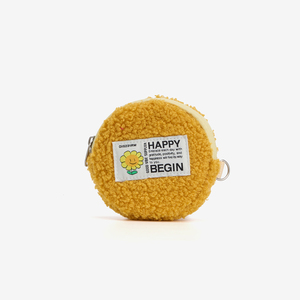 Lambswool <b>Mini</b> Coin <b>Pouch</b> Unisex Fashion Portable Coin Purse with Zipper Closure, Custom Color and Logo, 40g Storage <b>Pouch</b> - Product Image 1