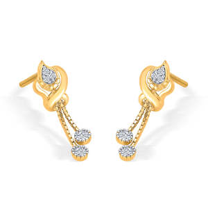 Pendientes Colgantes Vintage Chapados en Oro de 18k para Mujer con Esmeralda y Perla - Product Image 4