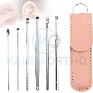 ชุดที่ทำความสะอาดหู6ชิ้นทำจากสเตนเลสสตีลชุดกำจัดขี้หูพิมพ์โลโก้ตามสั่งโดย Kahlu - Product Image 1