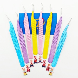 Pinces à cils en acier inoxydable de haute précision, anti-magnétiques, anti-statiques, pour cils classiques et volumineux, pinces à cils personnalisées - Product Image 1