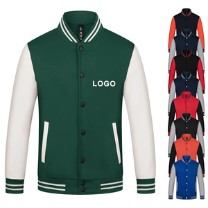 Veste universitaire de qualité professionnelle, couleur personnalisée, pour adultes, veste en toile très populaire avec col montant, logo frontal, créez votre propre idée - Product Image 5