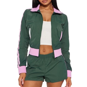 Custom Baggy Windbreaker Tracksuit Female Lightweight Motivate Full Zip <b>Track</b> <b>Jacket</b> Tracksuit for Women 2027 - Product Image 4