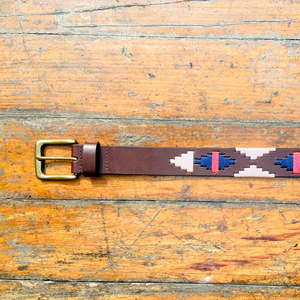 Mencia เข็มขัดโปโลลำลองสำหรับผู้ชาย, หนังแท้100% กับทองเหลืองแข็งสำหรับหัวเข็มขัดด้ายรีไซเคิล - Product Image 5