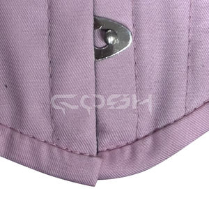 Corsé Corto de Algodón Rosa Pastel, Corsé Diario Debajo del Busto |   Corsé corto de algodón rosa pastel - Product Image 4