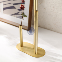 Vase à fleurs moderne à 3 tubes support de bourgeon transparent pour cadeau de pièce maîtresse de mariage approvisionnement en gros