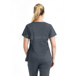 Nouveaux uniformes d'hôpital de couleur, blouses médicales, blouses d'infirmière à manches longues et à col montant, blouses à manches courtes, tissu en toile - Product Image 3