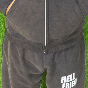 2025 Unisex Lightweight Breathable Elastic Fleece Plus Size Streetwear Hoodie Sweatpants <b>Jogger</b> Sets 2 Piece Winter Sweatsuits - Product Image 3
