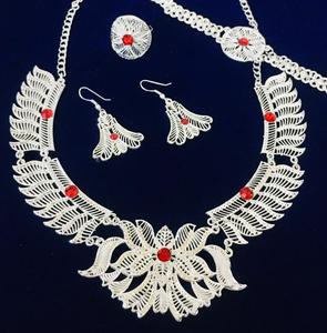 2024 Vintage italien inspiré 24K plaqué or cuivre ensemble de bijoux diamant orné collier direct de l'inde USA cadeau - Product Image 6