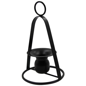 Superfine Quality Modern Black Wrought Metal Portable Hanging <b>Sconce</b> Holder Tabletop Candle Stand for Home <b>Lighting</b> Christmas - Product Image 1
