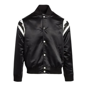 Cómoda chaqueta Varsity de satén para hombre con cuello levantado colores personalizados y logotipo chaqueta transpirable de invierno para exteriores - Product Image 6