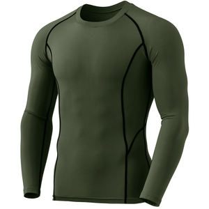 Camisetas de Compresión de Diseño Personalizado OEM, Diseño de Moda, Capa Base Lisa para Hombre, Crea Tu Propio Logotipo, Marca Privada - Product Image 1