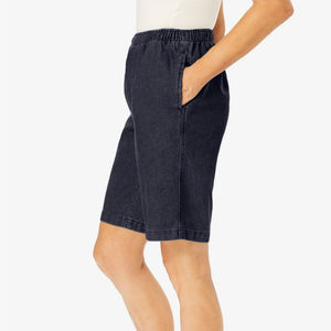 2025 nouveauté personnalisé haute qualité 100% coton couleur unie femmes Denim Shorts avec Style droit, Shorts pour femmes - Product Image 6