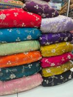 Tissu non tissé de luxe Fendy brodé, doux au toucher et respirant, pour vêtements de mariage, décoration intérieure et mobilier, pour garçons et filles