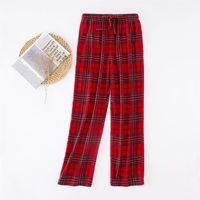 Pantalon de pyjama décontracté en flanelle à carreaux personnalisé pour homme, vêtement de nuit en toile 100 % coton, écologique et respirant, vente en gros