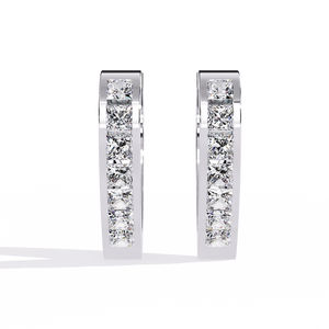 Boucles d'oreilles en or 18 carats brillantes avec diamant de laboratoire, boucles d'oreilles de qualité supérieure - Product Image 6