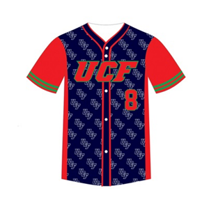 Prix de gros, maillot de baseball unisexe en polyester entièrement imprimé, boutonné, sur mesure avec le nom/le numéro de l'équipe, vêtements de sport - Product Image 2