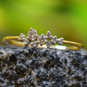 แหวนทอง14K & 18K พรีเมี่ยมพร้อมเครื่องประดับเพชรธรรมชาติที่สวยงามเหนือกาลเวลา - Product Image 3