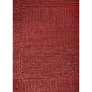 พรมทอสีแดงและสีส้มแบบเรียบจาก Nomadic Threads ทำจากปอกระเจาและป่าน สำหรับตกแต่งบ้าน รุ่น PDJT-761 - Product Image 3