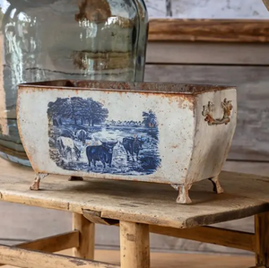 Maceta interior de Metal de gran capacidad de latón AK con mango en acabado multicolor para decoración de jardín/decoración del hogar - Product Image 1