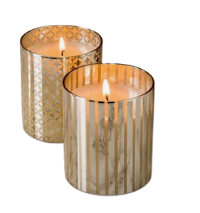 Ensemble de trois bougeoirs en verre et métal de qualité d'exportation Bougeoir votif Forme personnalisée pour l'éclairage de la maison - Product Image 3