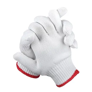 Gants en coton à bas prix de haute qualité Protection coton travail de sécurité travail gants en coton tricoté blanc