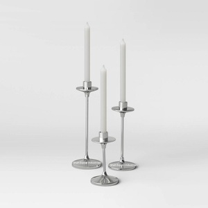 Stylish <b>Silver</b> Plated Metal Taper Candle Holder for Home Christmas Tabletop Lighting Elegant Candle Stand Decorative <b>Lanterns</b> - Product Image 2