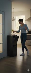 Contenedor de Reciclaje Minimalista de Acero Inoxidable de 2 Capas de Alta Calidad, Montado en la Pared, ALV-4012, Diseño Ecológico para Uso en Interiores/Exteriores - Product Image 2