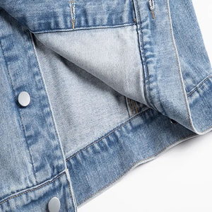 Vente en gros Veste en jean jaune pour femmes Veste décontractée personnalisée Veste courte en jean mince à la mode pour femmes - Product Image 6