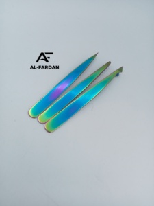 แหนบดึงขนคิ้วหลากสีรุ้ง ปลายแหลมเฉียง สแตนเลสญี่ปุ่น รับทำโลโก้ - Product Image 2