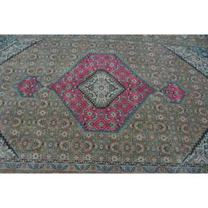 Authentic Large Vintage Turkish Rug 6.2 X 9.5ft Classic <b>Brown</b> Red Patchwork Design <b>Wool</b> Latex Rectangular Hallway for Room Decor - Product Image 5