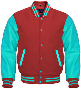 Chaqueta de béisbol de cuero básica para hombre con diseño de letras elegante, prendas de vestir de invierno de alta calidad personalizadas, tela de lona, bombardero con letras - Product Image 1