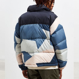 Blouson d'hiver matelassé pour homme, coupe-vent et respirant, en toile, col montant, fermeture éclair intégrale, logo personnalisé, style streetwear, fabrication en gros en usine - Product Image 2