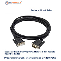 Câble de programmation PAICONNECT personnalisé PC-PPI pour Siemens S7-200 PLC, RS232 vers RS485, 9 broches mâle vers femelle, cordon de téléchargement de données