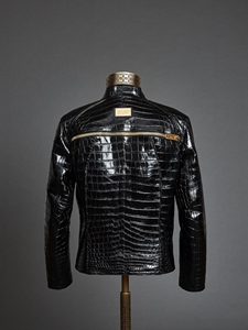 Customized Men's Cow Skin <b>Leather</b> Bomber <b>Jacket</b> Winter Windproof Waterproof Canvas Fabric 300 Grams Zipper Closure Vintage Front - Product Image 4