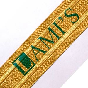 Wholesale French Gold Lace Braid Trim Embroidered <b>Ribbon</b> Pattern for Shoes OEM Ceremonial Braided Lace with Metal Fringes - Product Image 4