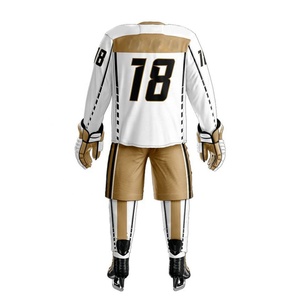 High Quality Wholesale Customize Logo & Designed Ice Hockey Uniform New Design 100% Polyester Sublimated Ice Hockey Uniform - Product Image 6