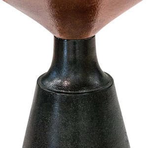 Table d'appoint en aluminium de style traditionnel, plateau rond en métal, table pliante artisanale pour salon et chambre à coucher - Product Image 2