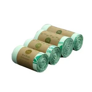 Bolsas de basura biodegradables, rollos de bolsas de basura de plástico compostables con certificado Bpi de 4 galones para cocina, Wasteoxo-biodegradable - Product Image 6