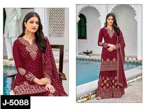 Traje de Salwar Kameez bordado de Georgette de imitación pesada india y pakistaní con Georgette Dupatta Ropa DE BODA elegante - Product Image 2