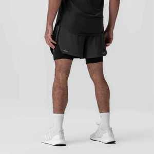 Male 2 in 1 Running <b>Shorts</b> Breathable Lightweight Gym Yoga <b>Shorts</b> Quick Dry <b>Towel</b> Loop comfort Elastic Waistband Athletic <b>Shorts</b> - Product Image 5