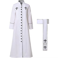 Haute Qualité Adulte Roman Cass Robe pour Église Clergé Prêtre Costume Robe Cape Pantalon Col Debout pour L'été De Noël