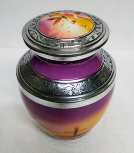 Bendiciones pájaros Metal cremación urnas recuerdo hecho a mano logotipo personalizado cenizas humanas urna para cremación - Product Image 6