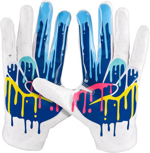 Guantes de Fútbol Americano con Diseño y Logotipo Personalizados, Palma Adhesiva, Guantes de Fútbol Acolchados de Alta Calidad para Liniero, Venta al por Mayor - Product Image 2
