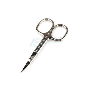 Tijera de uñas curvada para mano derecha con logotipo privado, tijera de cerámica para limas de belleza, tijeras afiladas para cutículas de acero inoxidable hechas en fábrica - Product Image 1